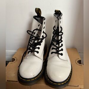 White Patent Leather Docs